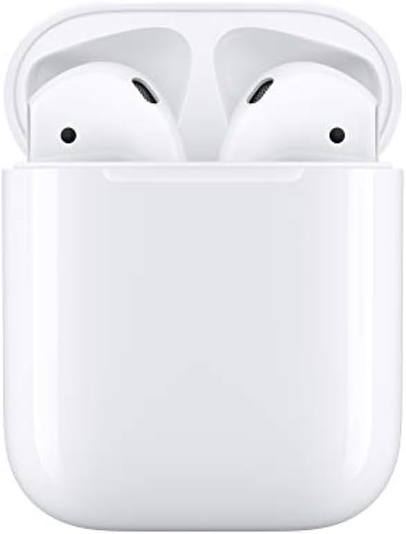 Apple AirPods Wireless Ear Buds, Bluetooth Headphones with Lightning Charging Case Included, Over 24 Hours of Battery Life, Effortless Setup for iPhone 10 Apple AirPods Wireless Ear Buds, Bluetooth Headphones with Lightning Charging Case Included, Over 24 Hours of Battery Life, Effortless Setup for iPhone