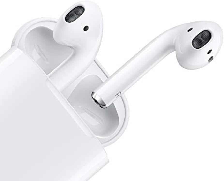 Apple AirPods Wireless Ear Buds, Bluetooth Headphones with Lightning Charging Case Included, Over 24 Hours of Battery Life, Effortless Setup for iPhone 9 Apple AirPods Wireless Ear Buds, Bluetooth Headphones with Lightning Charging Case Included, Over 24 Hours of Battery Life, Effortless Setup for iPhone