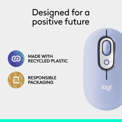Logitech POP Mouse: The Versatile Silent Companion for Your Devices in Lilac. 18 Logitech POP Mouse: The Versatile Silent Companion for Your Devices in Lilac.
