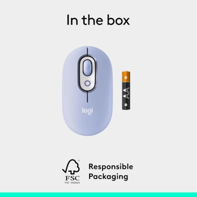 Logitech POP Mouse: The Versatile Silent Companion for Your Devices in Lilac. 17 Logitech POP Mouse: The Versatile Silent Companion for Your Devices in Lilac.