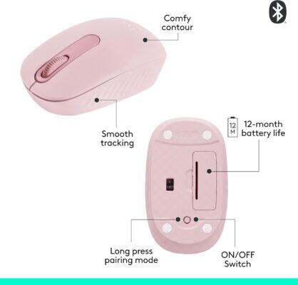 Logitech M196: Sleek Bluetooth Mouse for Laptops and Tablets with Year-Long Battery Life 14 Logitech M196: Sleek Bluetooth Mouse for Laptops and Tablets with Year-Long Battery Life