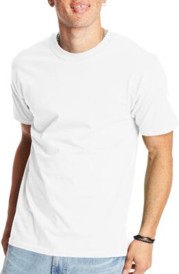 Hanes Men's Heavyweight Cotton Tee: Durable Comfort for Big & Tall Sizes 5 Hanes Men's Heavyweight Cotton Tee: Durable Comfort for Big & Tall Sizes