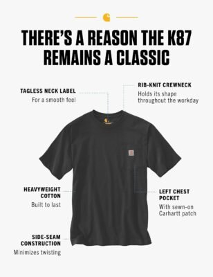 Carhartt Men's Comfortable Heavyweight Pocket Tee – Available in Big & Tall Sizes 10 Carhartt Men's Comfortable Heavyweight Pocket Tee – Available in Big & Tall Sizes