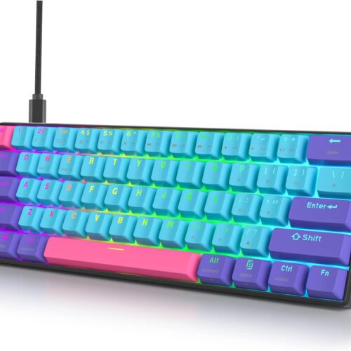 Guffercty kred 60 Percent Keyboard Mechanical Red Switch Hot Swappable RGB Wired Gaming Keyboard with Backlit PBT Keycaps NKRO Type-C for PC Gamer (Gateron Optical Red, Joker) Guffercty kred 60 Percent Keyboard Mechanical Red Switch Hot Swappable RGB Wired Gaming Keyboard with Backlit PBT Keycaps NKRO Type-C for PC Gamer (Gateron Optical Red, Joker)