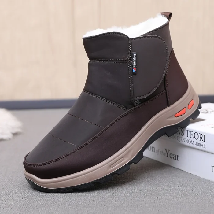 남성용 스노우 부츠 겨울 미끄럼 방지 따뜻한 워킹 앵클 부츠 캐주얼 경량 편안한 두꺼운 플러시 남성용 일상 야외 스포츠 신발 - AliExpress 201768104